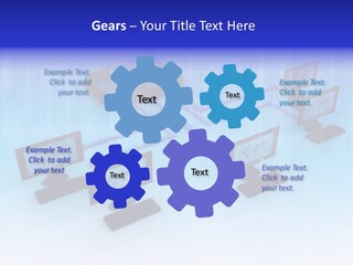 White Connection Data PowerPoint Template