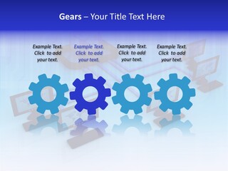 White Connection Data PowerPoint Template