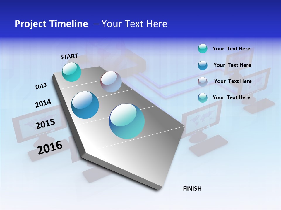 White Connection Data PowerPoint Template