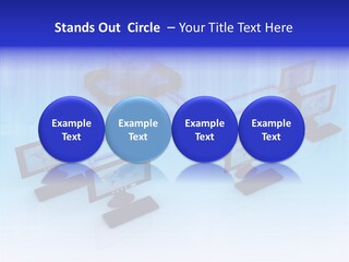 White Connection Data PowerPoint Template