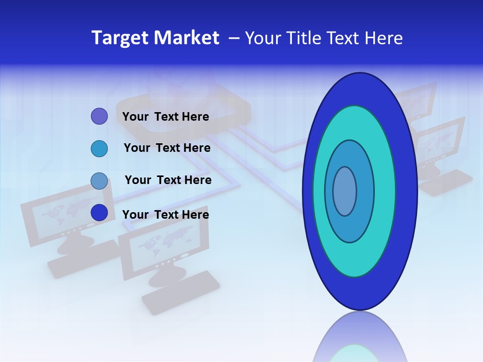 White Connection Data PowerPoint Template