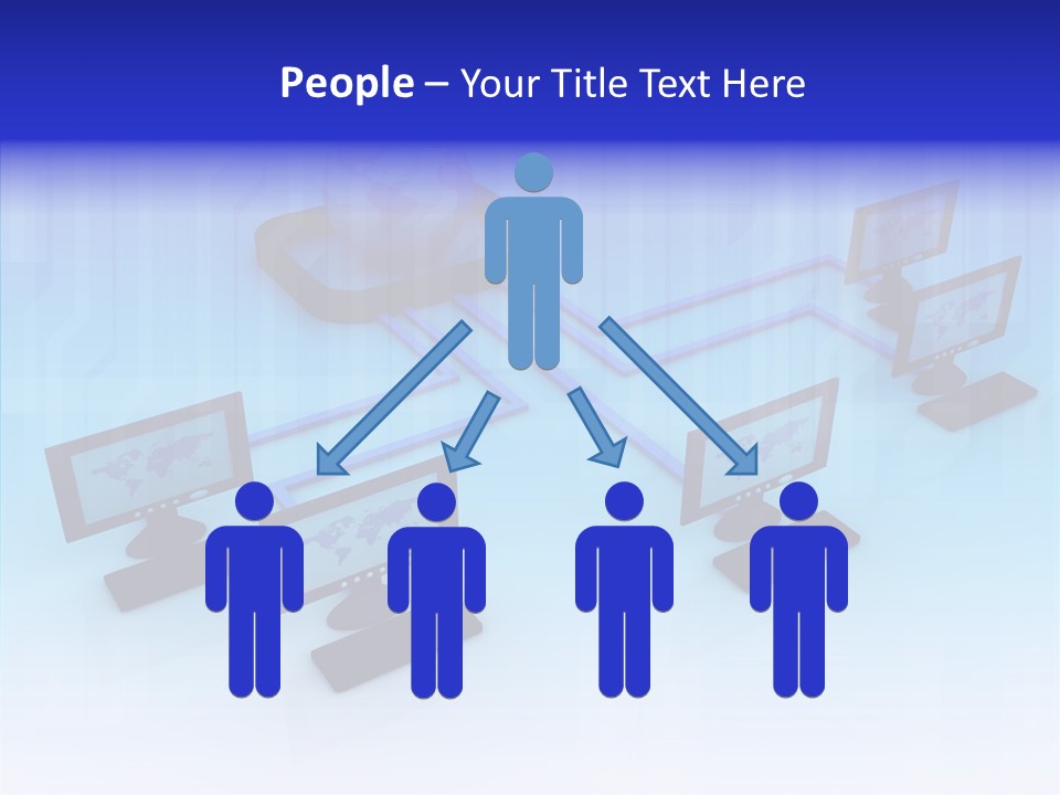 White Connection Data PowerPoint Template