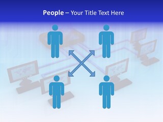 White Connection Data PowerPoint Template