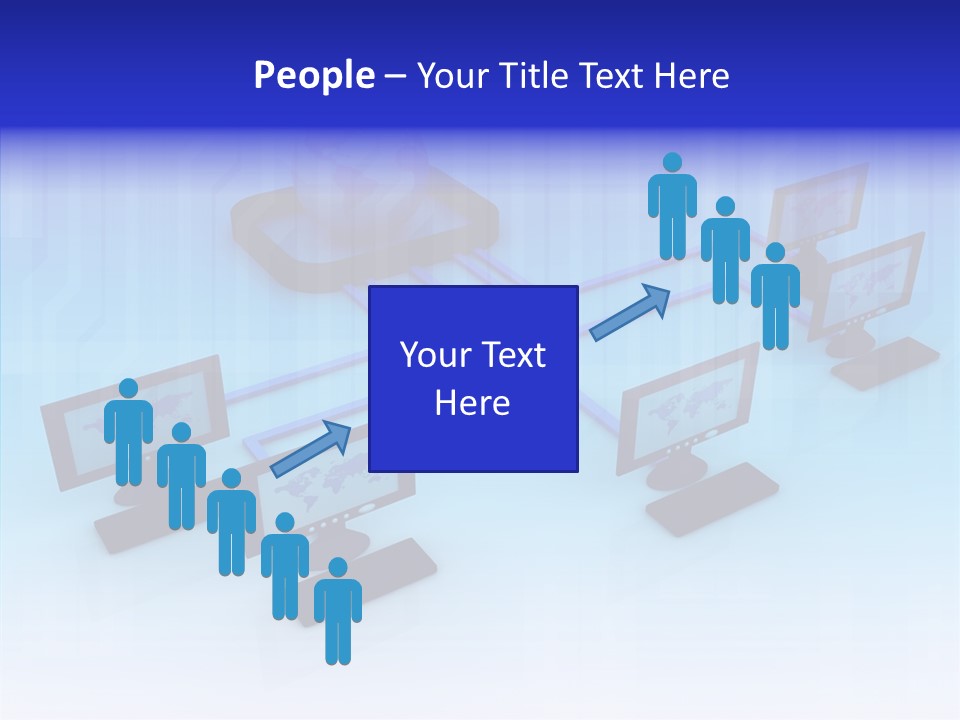 White Connection Data PowerPoint Template