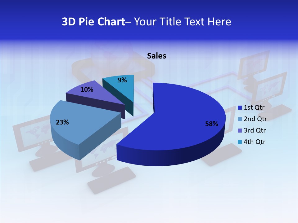 White Connection Data PowerPoint Template