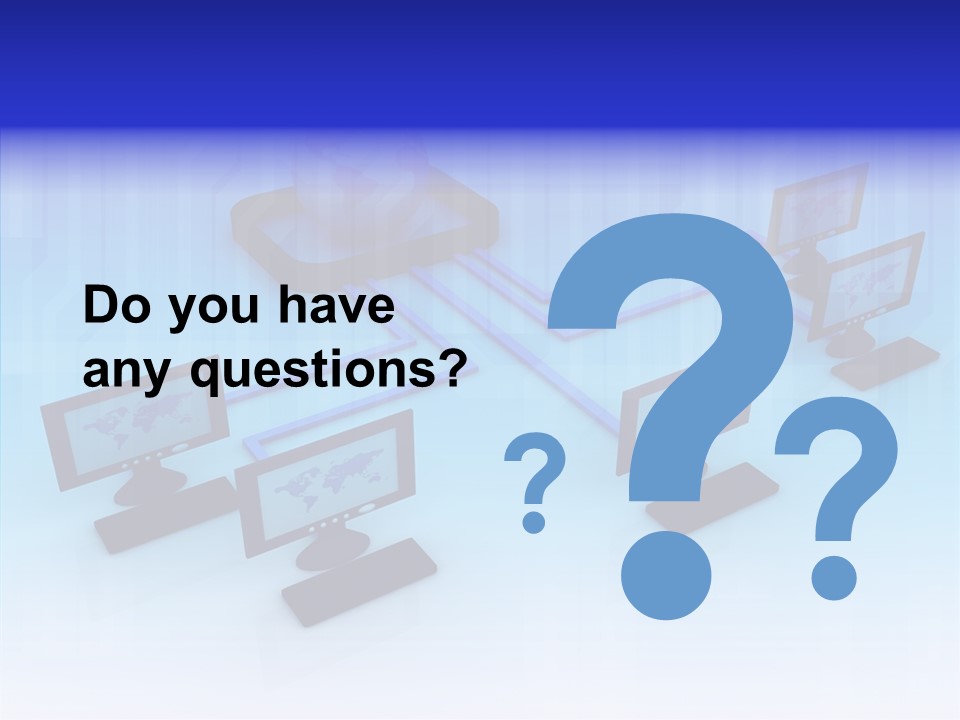 White Connection Data PowerPoint Template