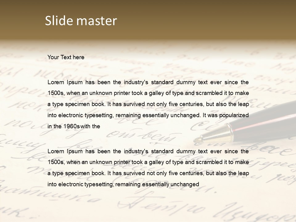 Document Test Ancient PowerPoint Template