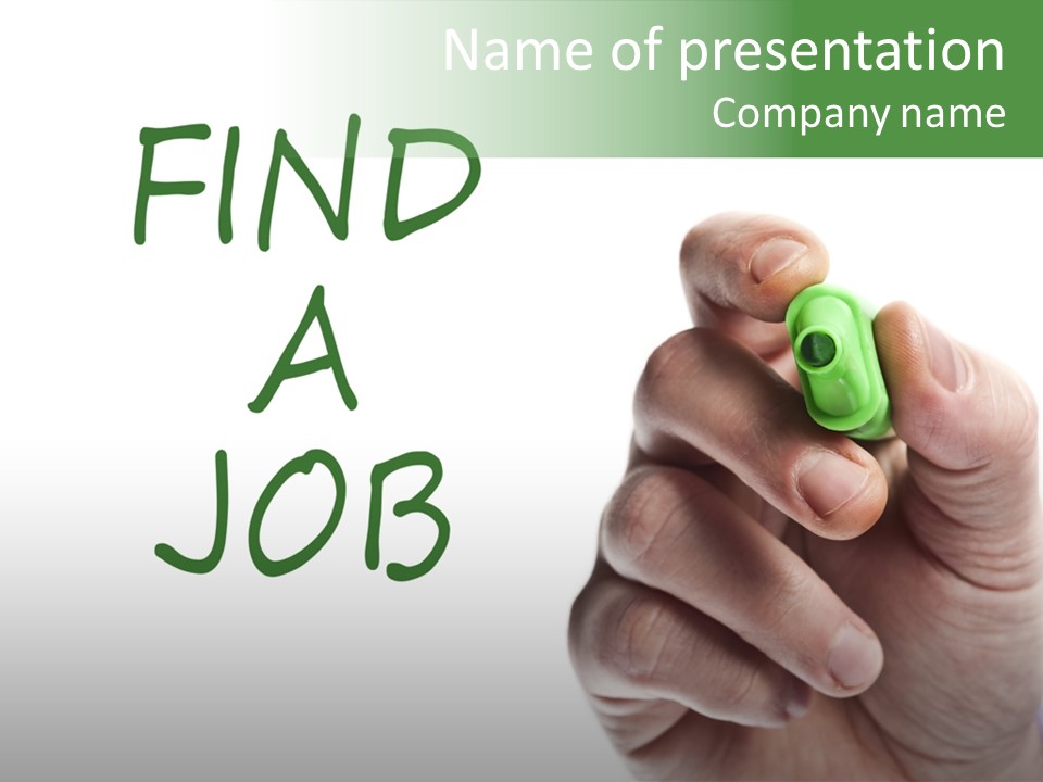 Jobless Find Hand PowerPoint Template