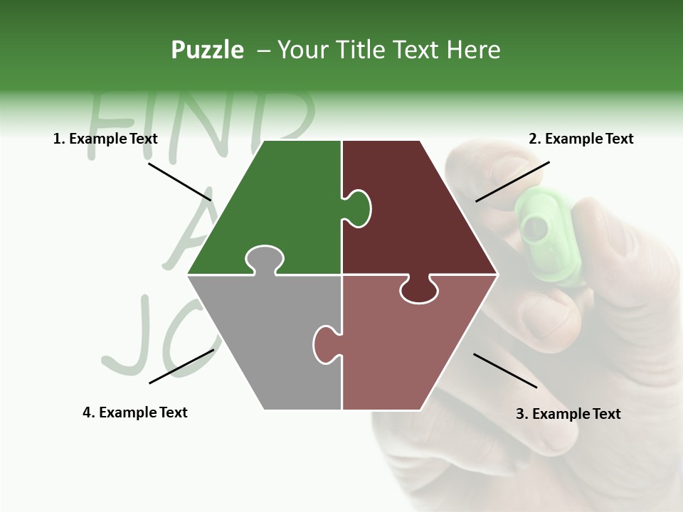 Jobless Find Hand PowerPoint Template