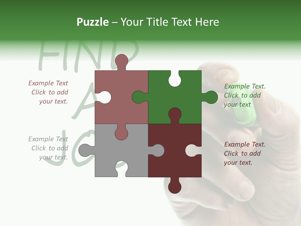 Jobless Find Hand PowerPoint Template