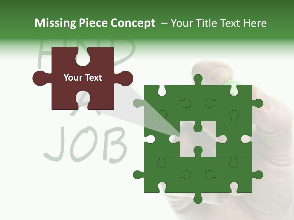 Jobless Find Hand PowerPoint Template