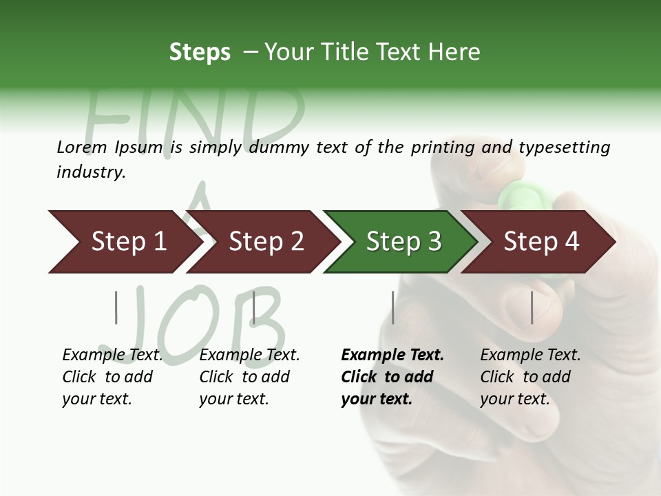 Jobless Find Hand PowerPoint Template