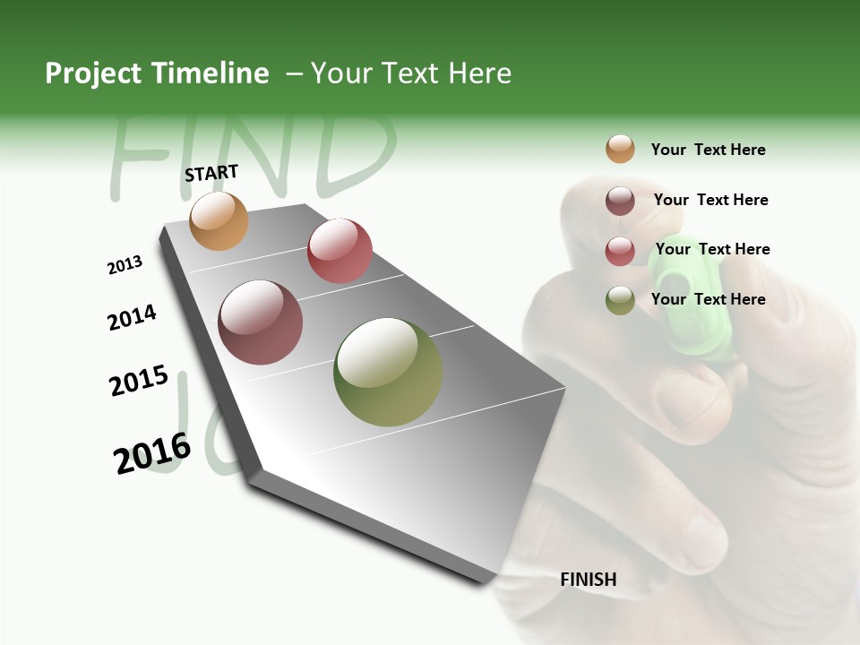 Jobless Find Hand PowerPoint Template