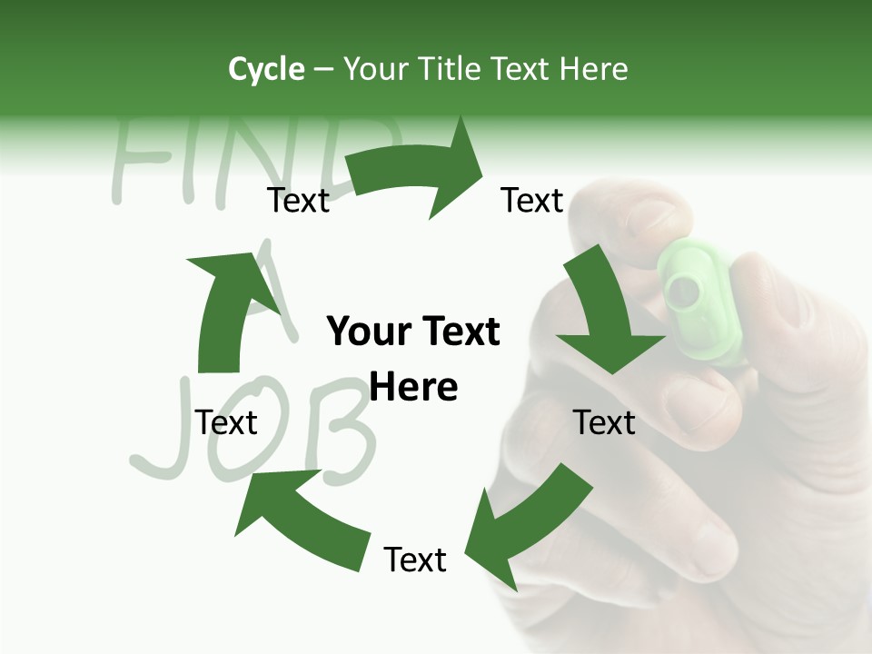 Jobless Find Hand PowerPoint Template