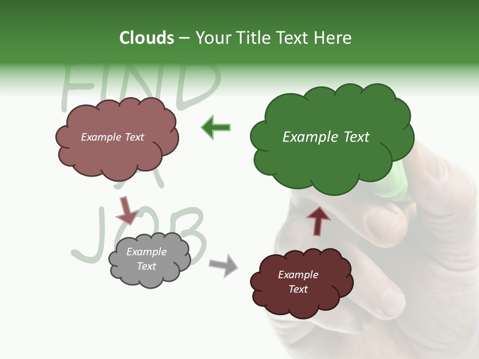 Jobless Find Hand PowerPoint Template