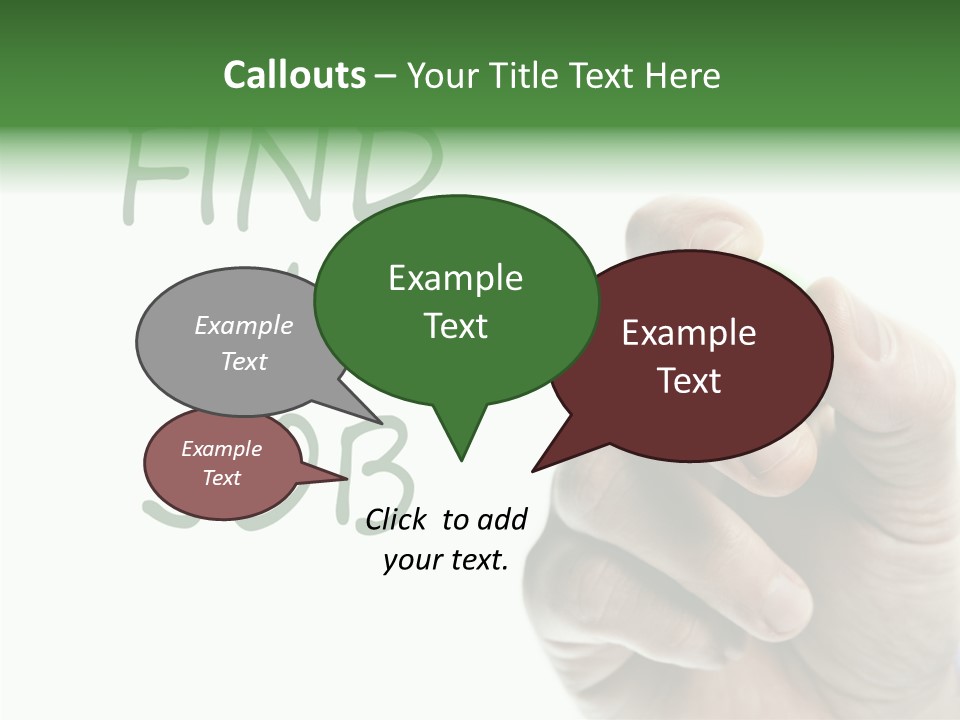 Jobless Find Hand PowerPoint Template
