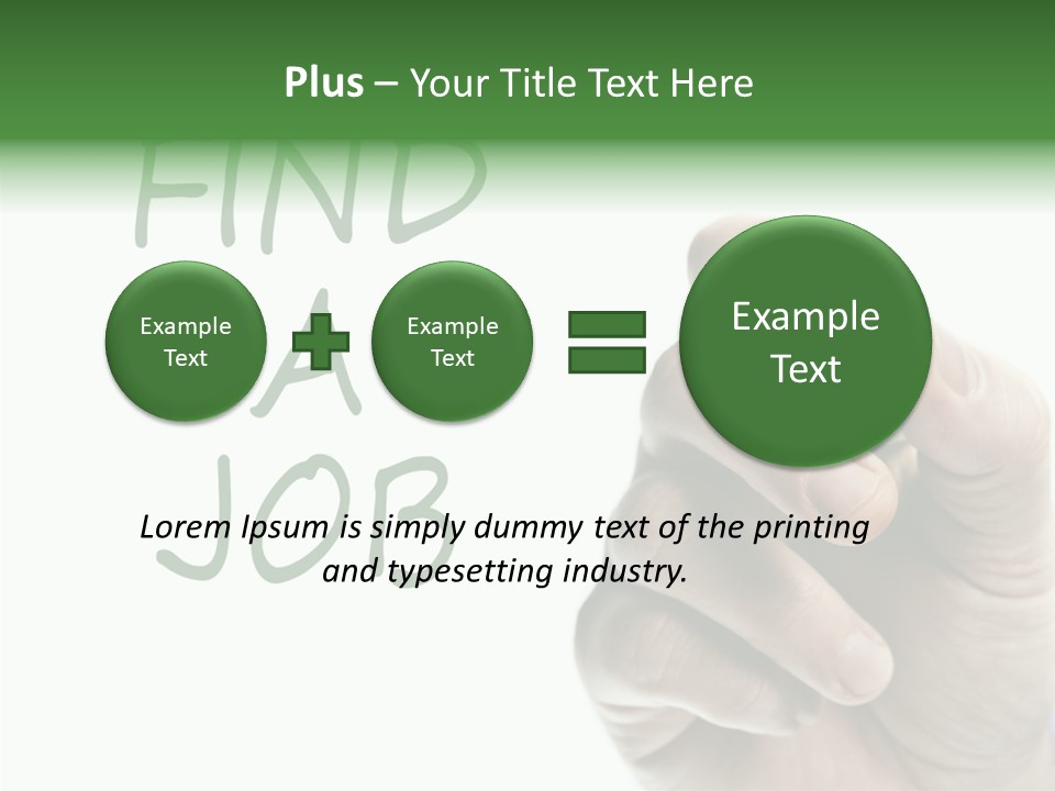 Jobless Find Hand PowerPoint Template