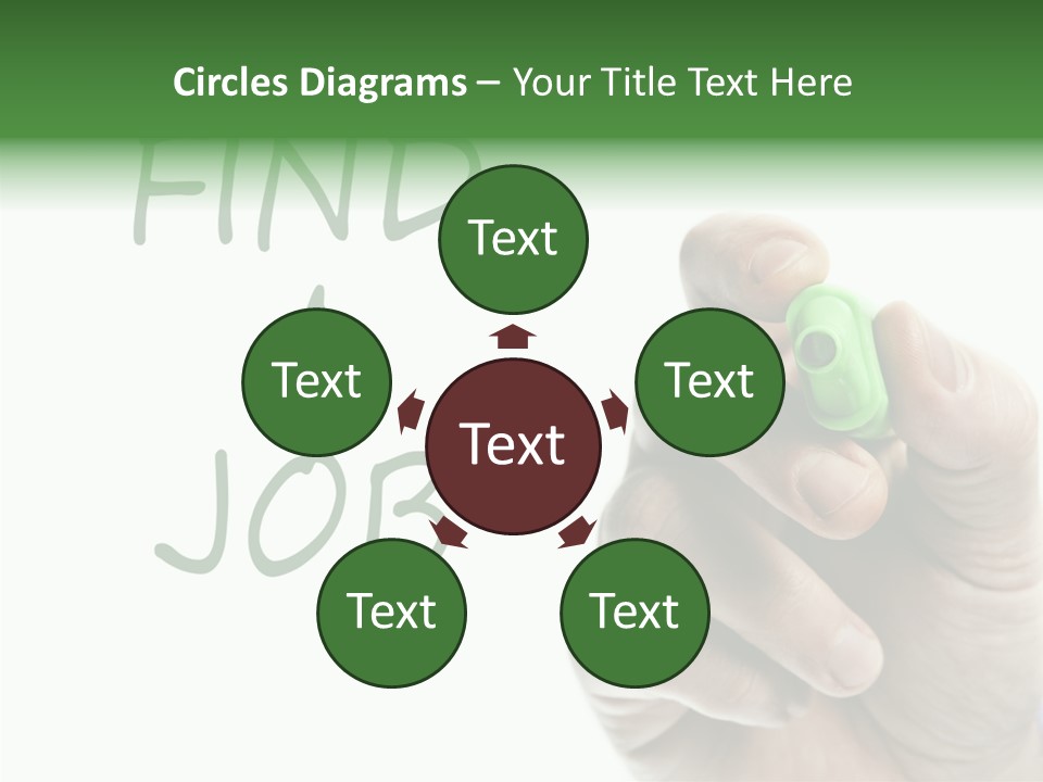 Jobless Find Hand PowerPoint Template