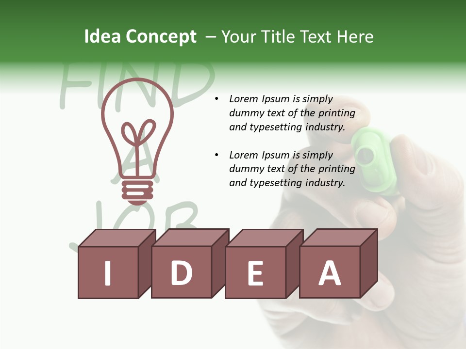 Jobless Find Hand PowerPoint Template