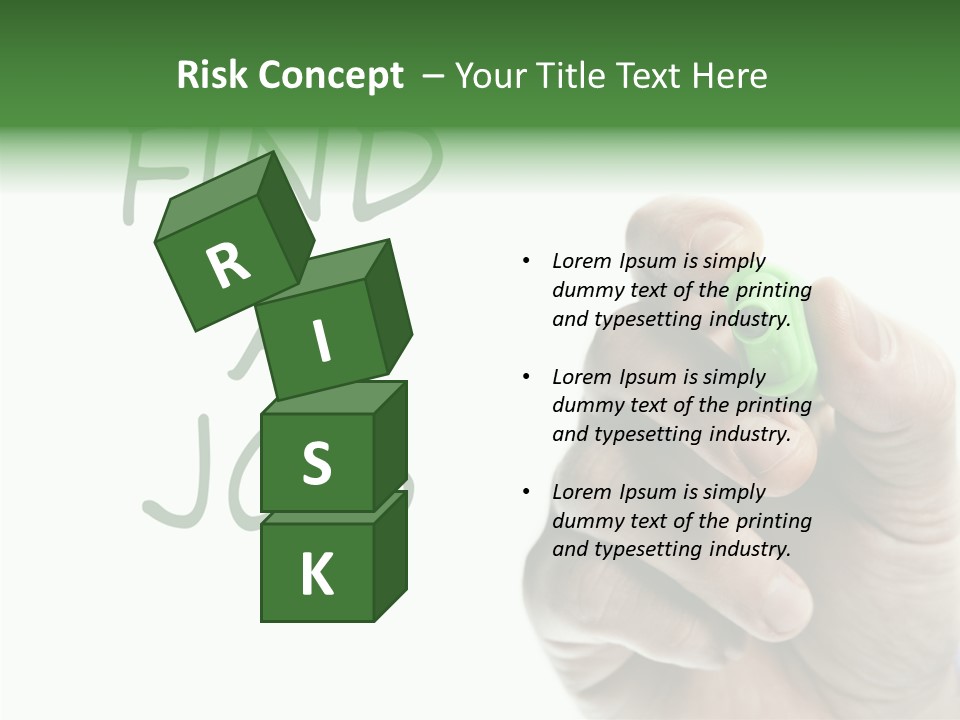 Jobless Find Hand PowerPoint Template