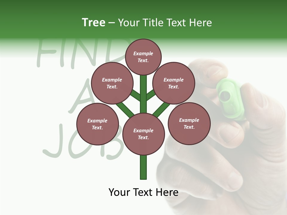 Jobless Find Hand PowerPoint Template