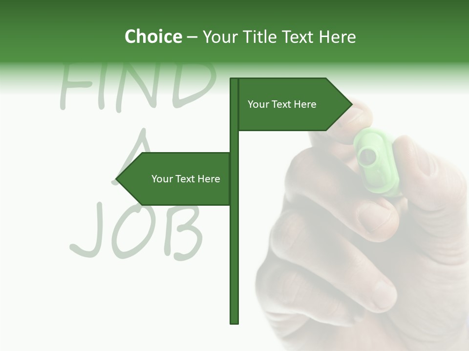 Jobless Find Hand PowerPoint Template