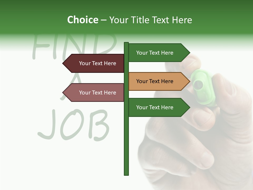 Jobless Find Hand PowerPoint Template
