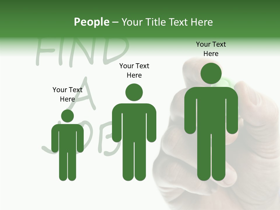 Jobless Find Hand PowerPoint Template