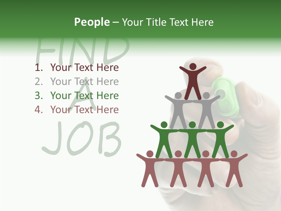 Jobless Find Hand PowerPoint Template