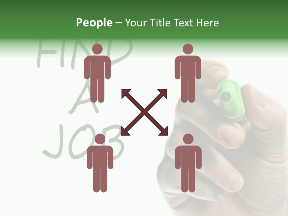 Jobless Find Hand PowerPoint Template