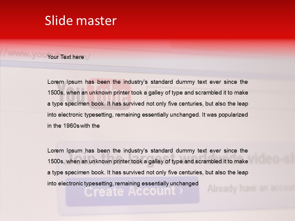 Upload Com Account PowerPoint Template