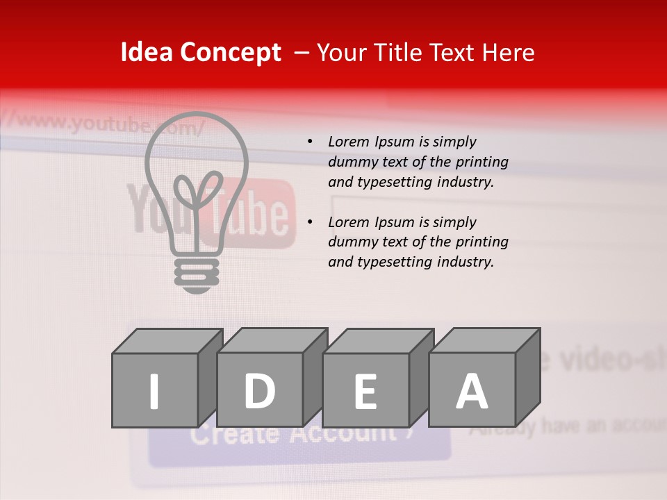 Upload Com Account PowerPoint Template
