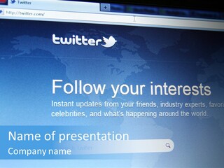 Internet Bird Follow PowerPoint Template