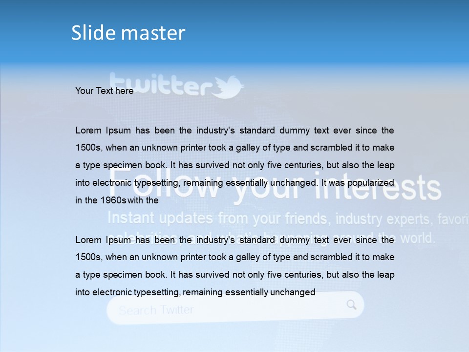 Internet Bird Follow PowerPoint Template