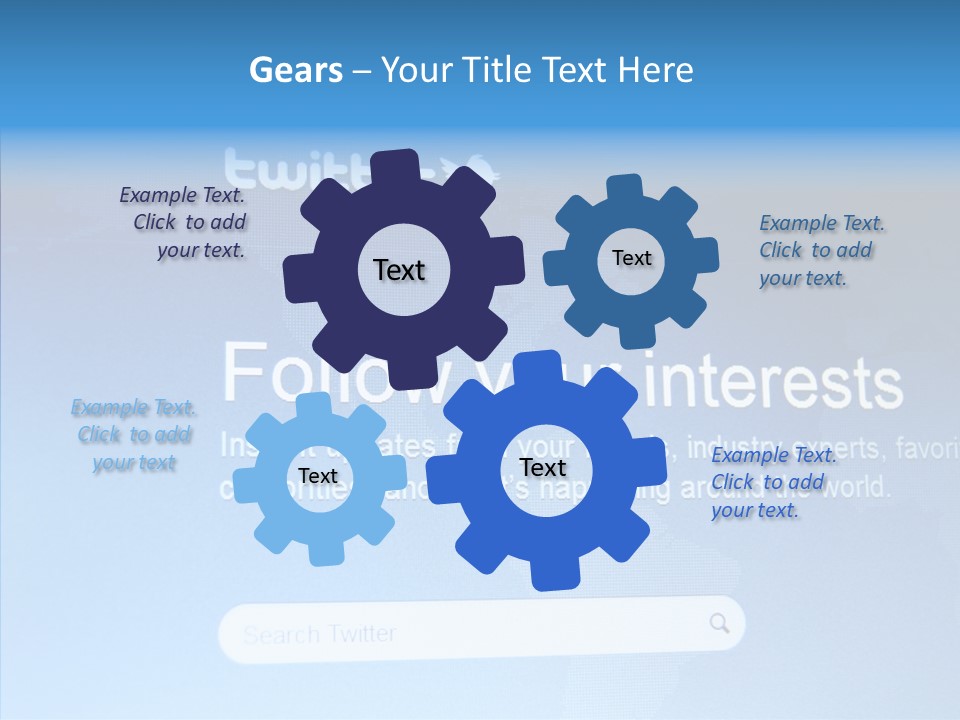 Internet Bird Follow PowerPoint Template