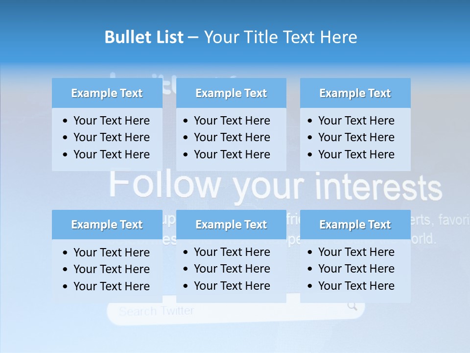Internet Bird Follow PowerPoint Template