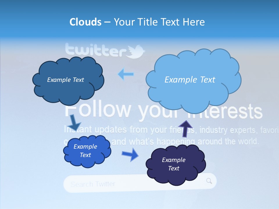 Internet Bird Follow PowerPoint Template
