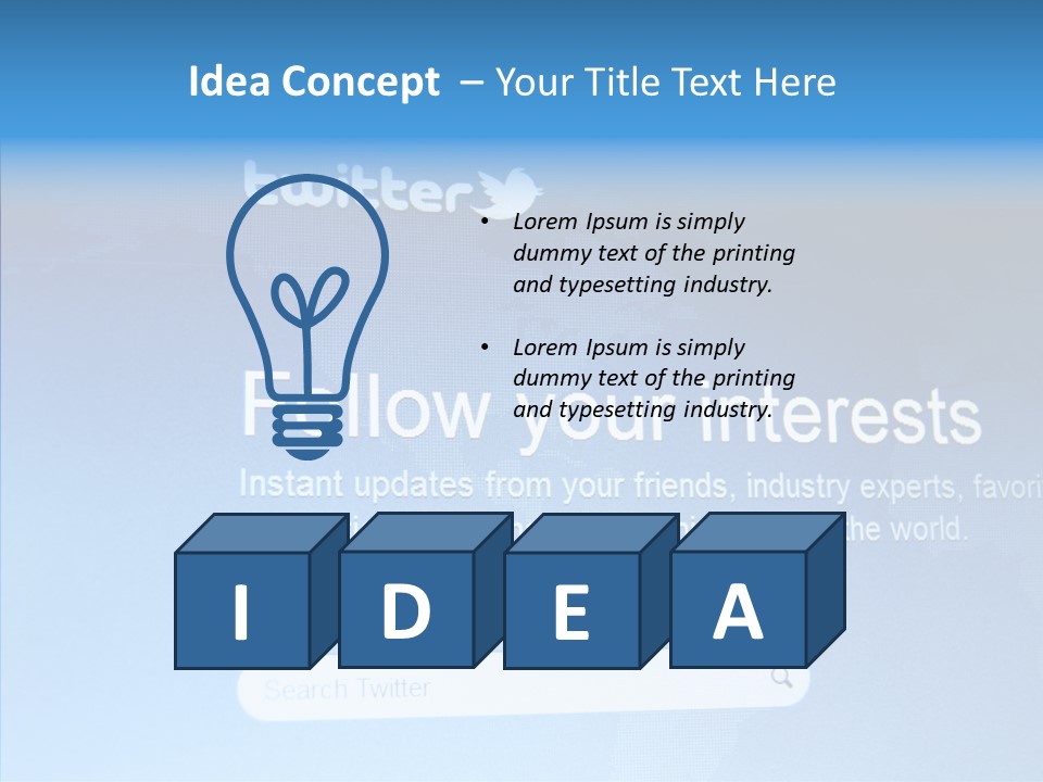 Internet Bird Follow PowerPoint Template