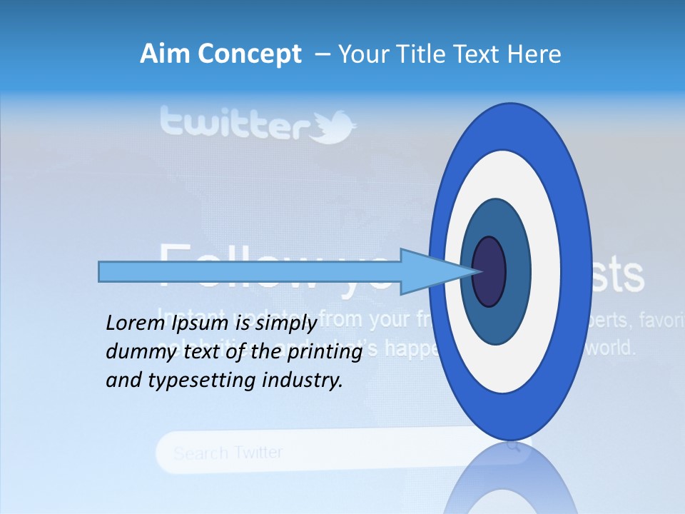 Internet Bird Follow PowerPoint Template