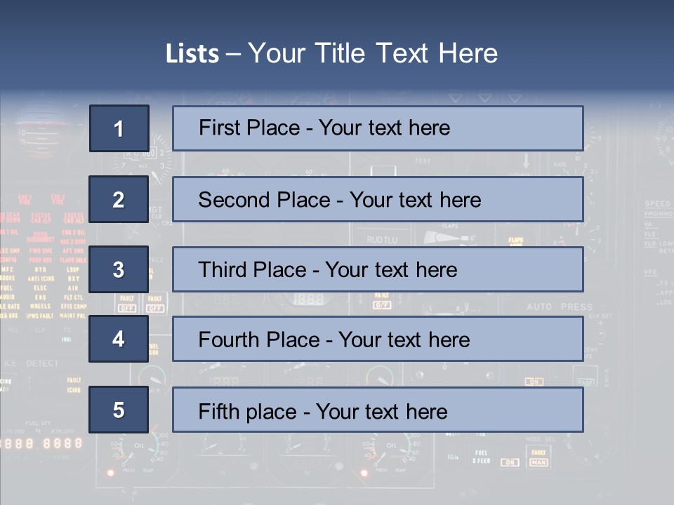 Cockpit Arrival Captain PowerPoint Template