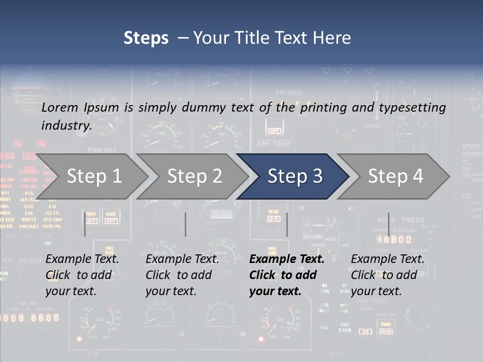 Cockpit Arrival Captain PowerPoint Template