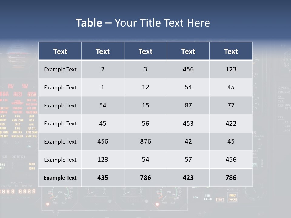Cockpit Arrival Captain PowerPoint Template