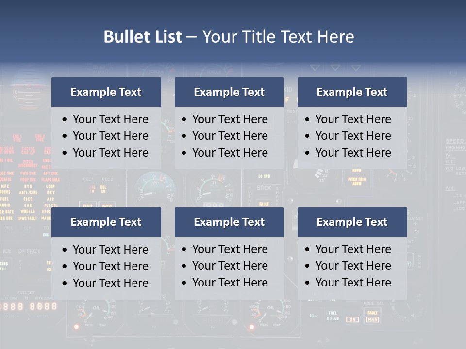 Cockpit Arrival Captain PowerPoint Template