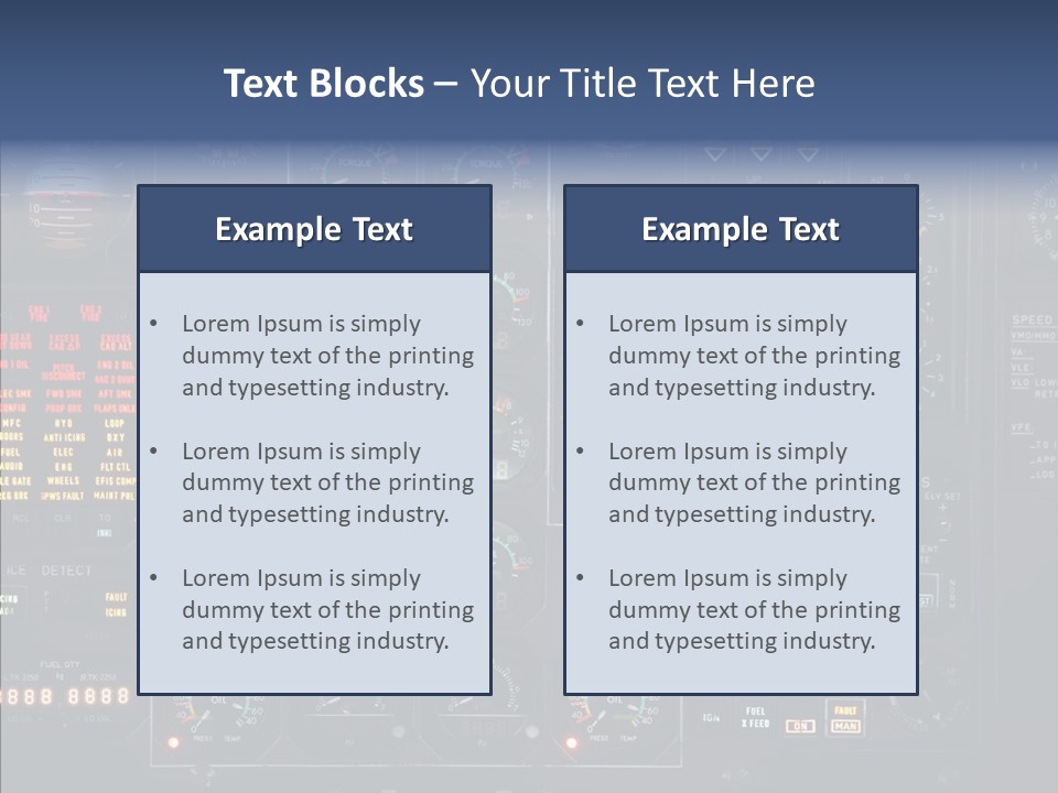 Cockpit Arrival Captain PowerPoint Template