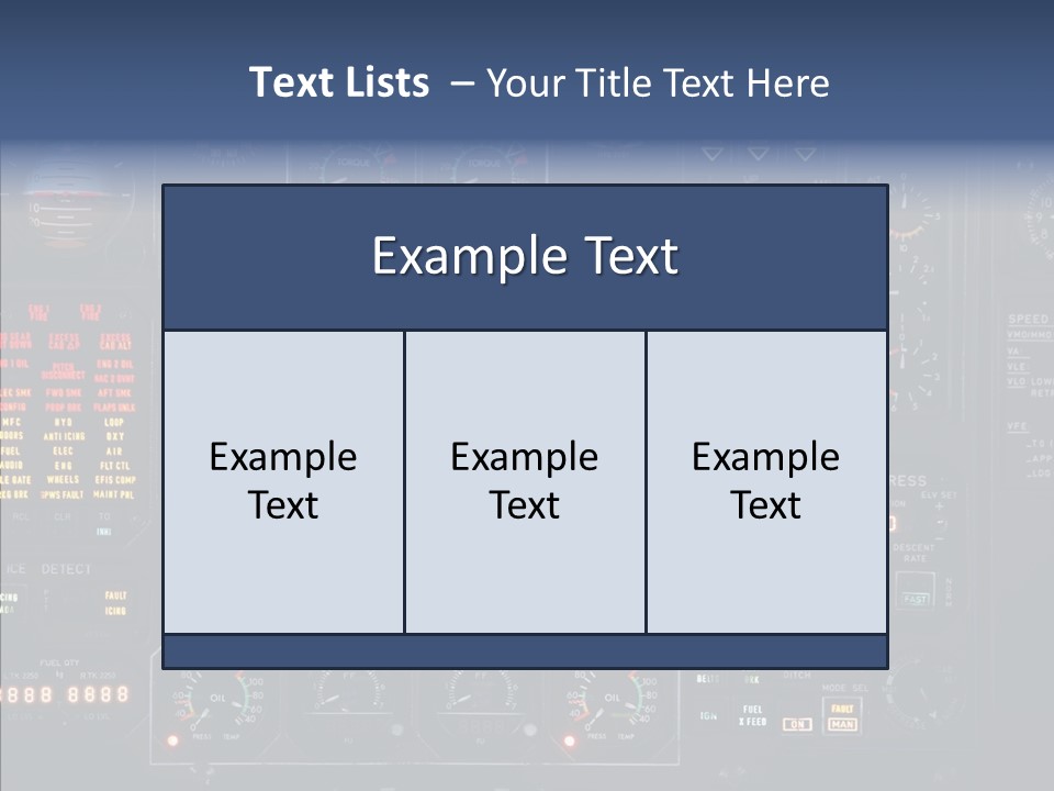 Cockpit Arrival Captain PowerPoint Template