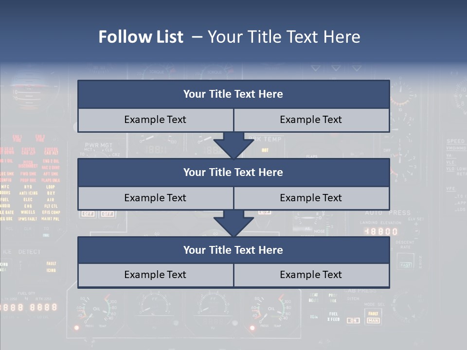Cockpit Arrival Captain PowerPoint Template