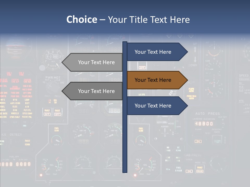Cockpit Arrival Captain PowerPoint Template