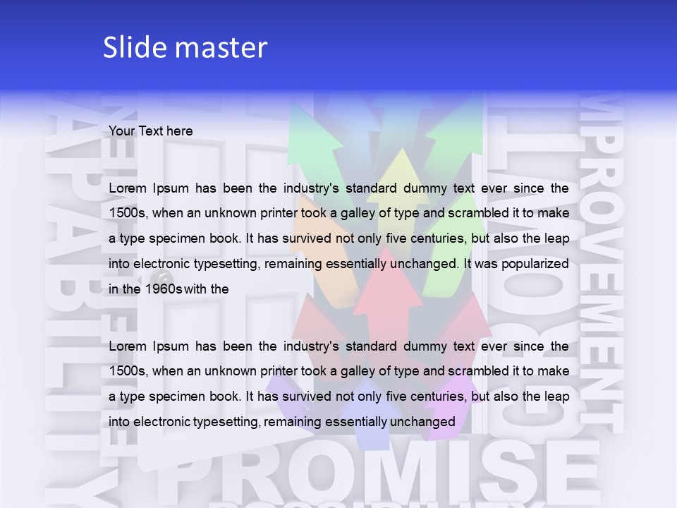 Arrow Encourage Growth PowerPoint Template