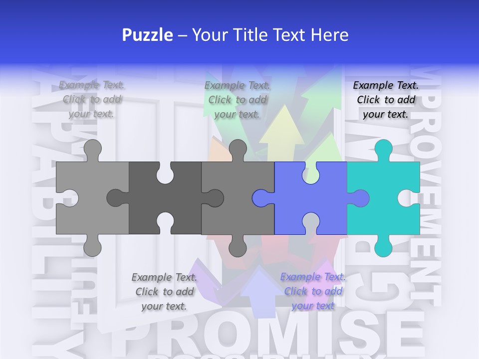 Arrow Encourage Growth PowerPoint Template