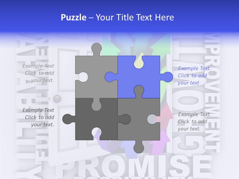Arrow Encourage Growth PowerPoint Template